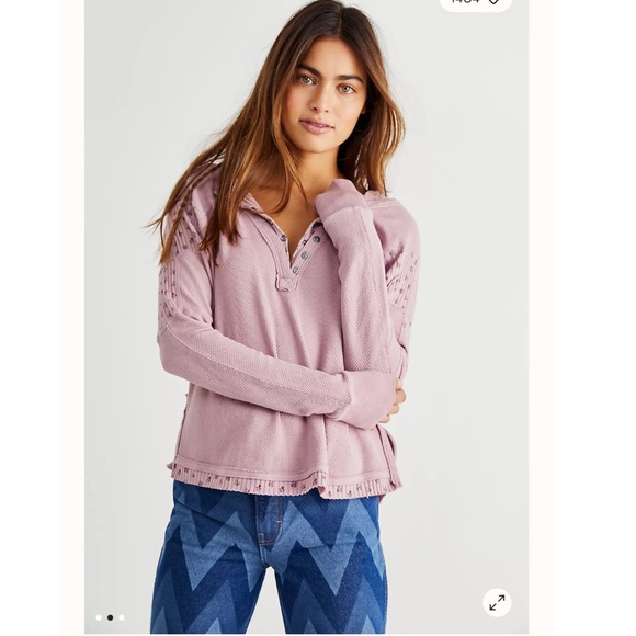 Free People Heart To Heart Henley thermal top - Picture 1 of 8
